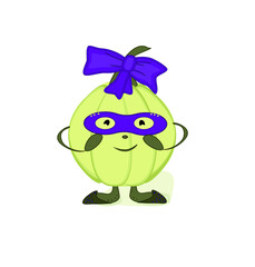 Cute pumpkin character.The funny or smile emotions vegetable for the holiday Halloween.