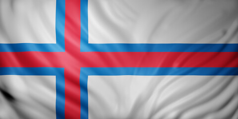 Fototapeta premium Faroe Islands flag waving