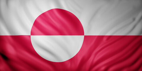 Greenland flag waving