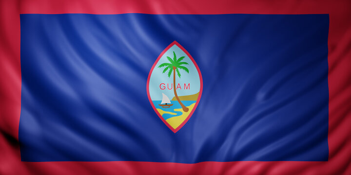 Guam flag waving