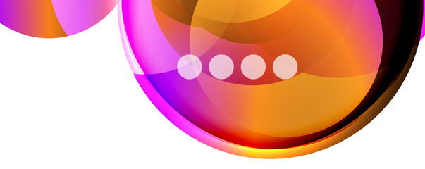 Fluid gradients, swirls and circles. Bright color lines. Vector Illustration For Wallpaper, Banner, Background, Landing Page