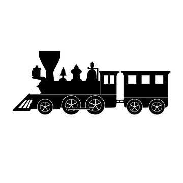 Stream train illustration, Stream train vector isolated