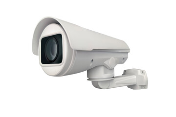 Wall-mounted surveillance camera 3 on a white background. 3d illustration