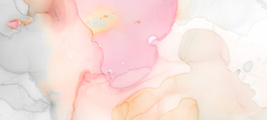 Obraz na płótnie Canvas Clouds Macro. Oil Effect Alcohol Print. Silk Foil