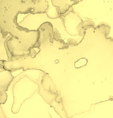 Alcohol Ink. Oil Light Abstract Design. Sea Brush