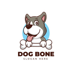 doge and bone Creative Cartoon Logo Design