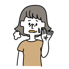 火照りが治らない中年女性