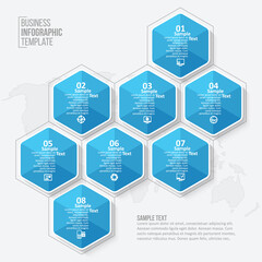Abstract 3D Paper Infographics. Business template .Vector illustration