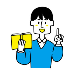 教科書の大切なポイントを説明している教師