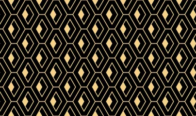 Tragetasche Das geometrische Muster mit Linien. Nahtloser Vektorhintergrund. Gold und schwarze Textur. Grafisches modernes Muster. Einfaches Gittergrafikdesign © ELENA
