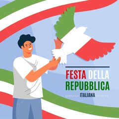 Organic Flat Festa Della Repubblica Illustration