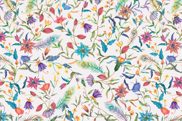 Background of floral pattern vector - 446210540