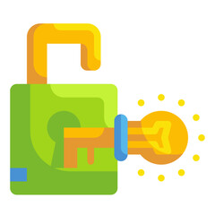 unlock flat icon