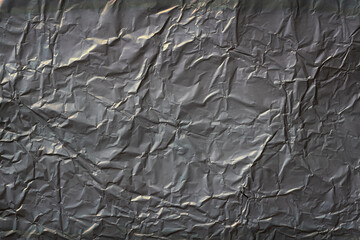 Wrinkled aluminum foil after used for cooking