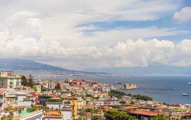 Fototapeta na wymiar Panoramic view of Naples from Posillipo
