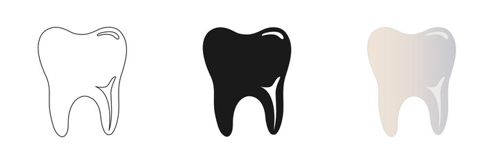 A set of teeth. Illustrations - isolated on white background