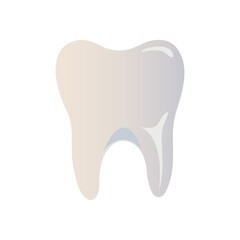 Human tooth. Illustration isolated on white background.