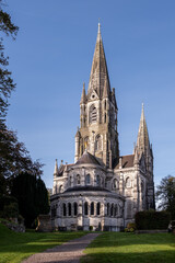 Fototapeta na wymiar Southern side of Saint Fin Barre's Cathedral in Cork