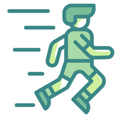 running blue line icon