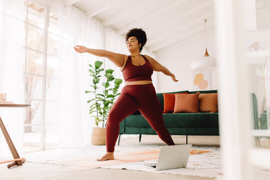 Fitness Woman Doing Workout At Home