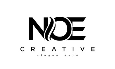 Letter NOE creative logo design vector