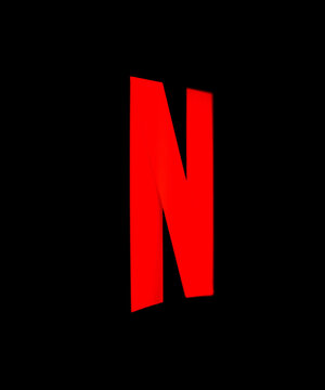 N - Netflix logo on the screen.