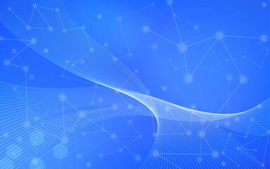 アブストラクト、ネットワークテクノロジーと流線のイメージ