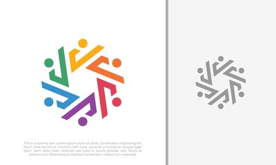Global Community Logo Icon Elements Template. Community human Logo template vector. Community health care. Abstract Community logo.