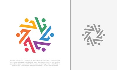 Global Community Logo Icon Elements Template. Community human Logo template vector. Community health care. Abstract Community logo.