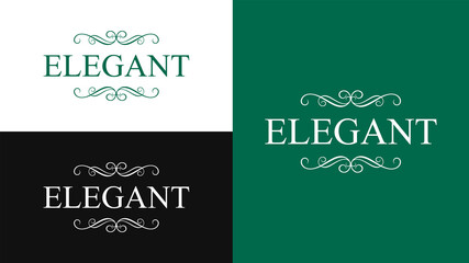 Elegant Logo Design Template. Vector Logo Concept for Luxury or Elegant Brand or Company.