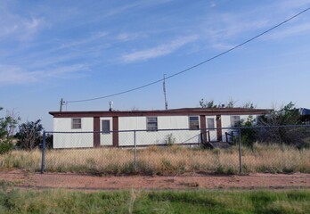 Fototapeta na wymiar Old house at San Jon, a mining ghost town in New Mexico.