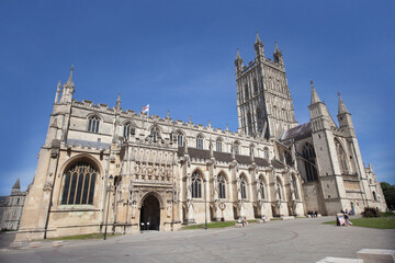 Fototapeta na wymiar Views of Gloucester Cathedral in Gloucester in the United Kingdom