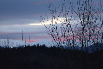 Fototapeta premium sunset in the mountains