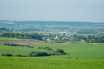 Beautiful summer landscape, fields in the countryside