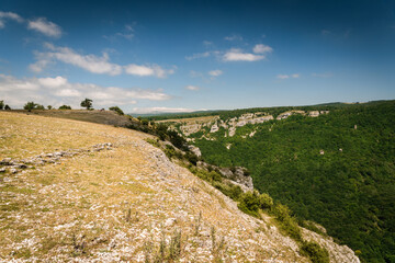 Fototapeta na wymiar cliff in navarra spain in summer