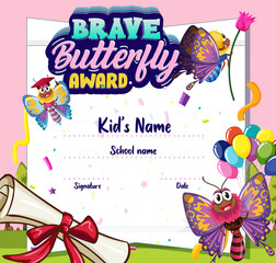 Diploma or certificate template for school kids