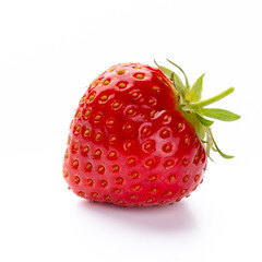 Fresh strawberries closeup on a white background. Isolated - Image