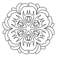 black and white ornament