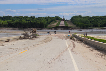 May 26, 2019 Spencer Dam Nebraska after the dam broke Boyd County and Holt County by 281 highway near Spencer Nebraska . High quality photo