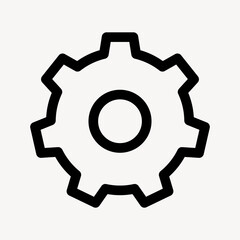 Cog setting outlined eps for social media app