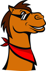 Obraz premium cartoon camel logo