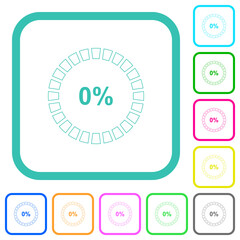 0 percent loaded vivid colored flat icons