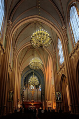 Fototapeta na wymiar Interior of the St Nicholas church in Kyiv Ukraine