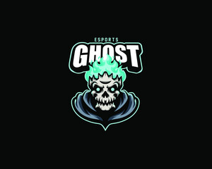 Ghost Skull Team Esport Logo
