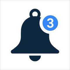 Bell, notification icon. Simple editable vector illustration.