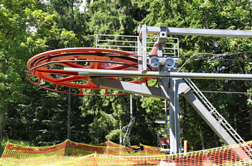 General Lifting Bullwheel Of Chairlift Side View