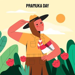 Flat Pramuka Day Illustration_2