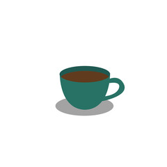 black ceramic coffee mug on a white background