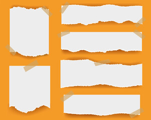 Ripped Paper Isolated Orange
