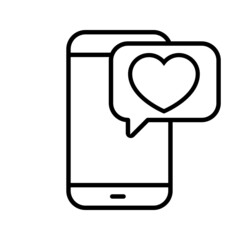 Love icon vector set. relationships illustration sign collection. online dating symbol or logo.